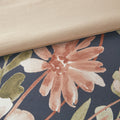 8 Piece Cotton Comforter Set Navy King King Navy Polyester