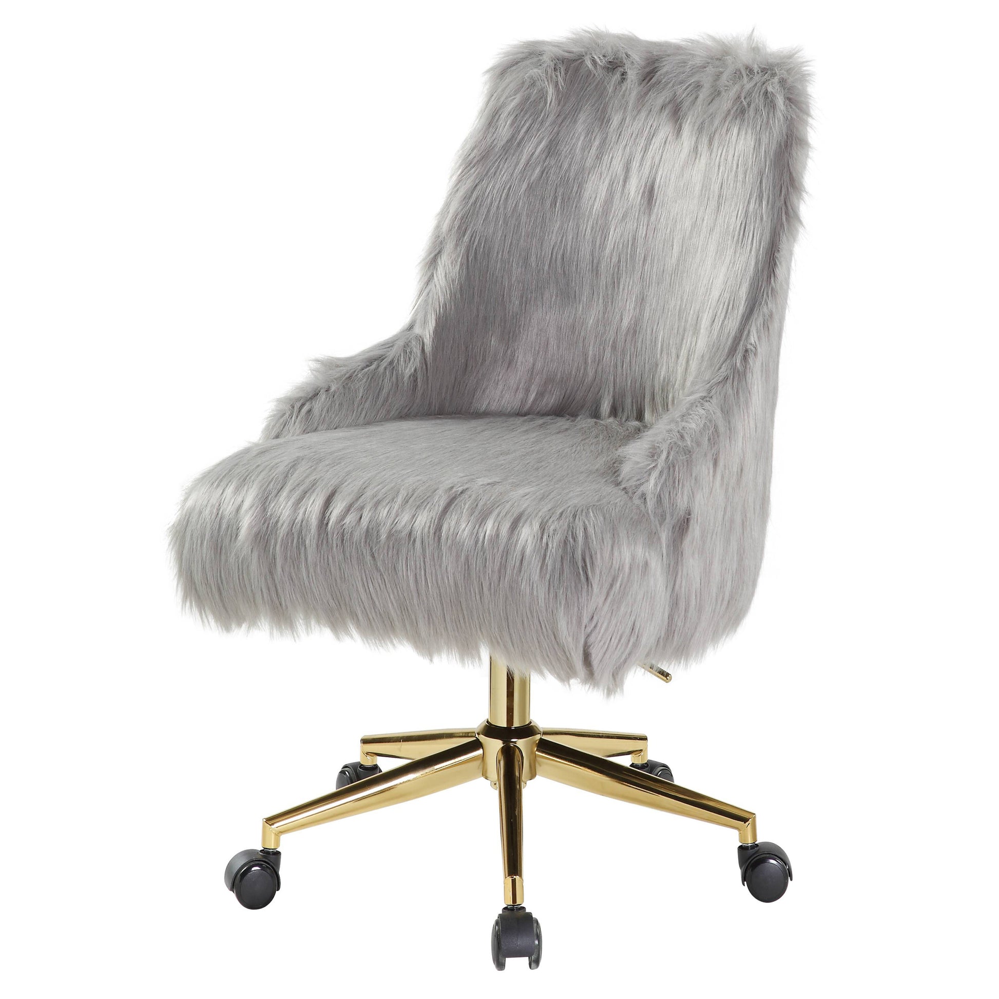 Grey And Gold Swivel Office Chair Solid Grey Gold Office Rectangular Luxury Office Chairs Solid Back Swivel Fabric Metal