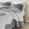 Ombre Shaggy Faux Fur Comforter Set Twin Multicolor Polyester