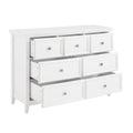 Modern 7 Drawers Dresser 7 Drawers Cabinet,Chest Of Drawers Closet Organizers And Storage Clothes Storage Drawers Cabinet For Living Room, Farmhouse Dresser Organizer White White Mdf