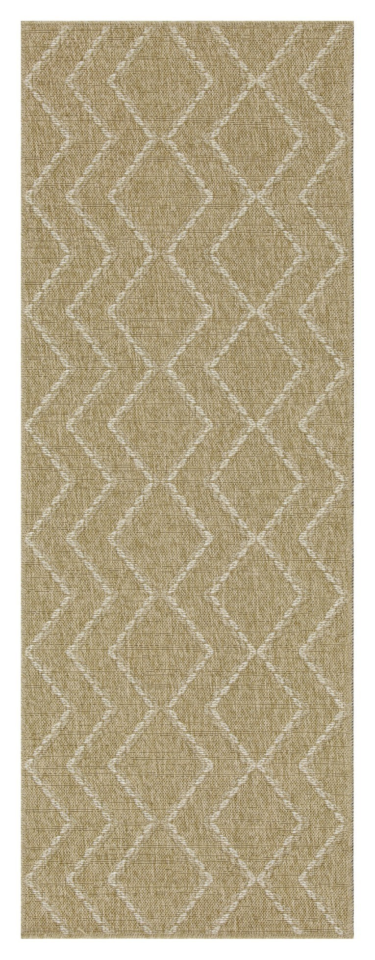 Earth Gc Ntl1011 Jute White 2 Ft. 7 In. X 7 Ft. 3 In. Indoor Outdoor Area Rug Natural White Polyester Polypropylene