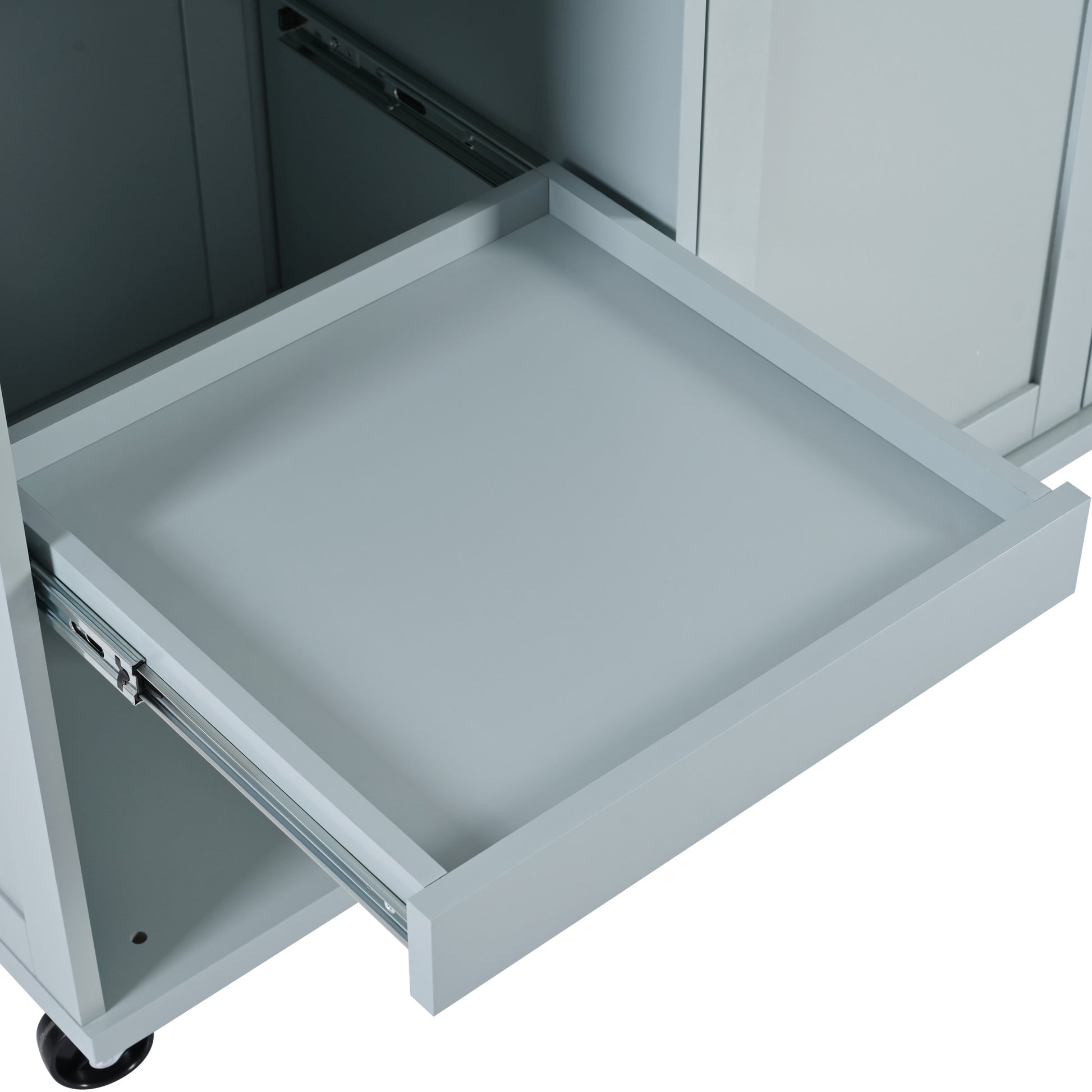 K&K Kitchen Island With Foldable Counter Top, Kitchen Storage Cart With Slide Out Shelf, Towel Rack And Drawer, Rolling Kitchen Cart On Wheels, For Kitchen, Living Room, Dining Room, Grey Blue Grey Blue Brown Kitchen Classic,Farmhouse,Luxury,Modern