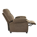 Recliner Chair With Message And Heater, Recliner Chair For Adult, Manual Control Message Chair Brown Steel