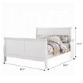 White Queen Bed Box Spring Required Queen White Wood White Traditional Sleigh Wood