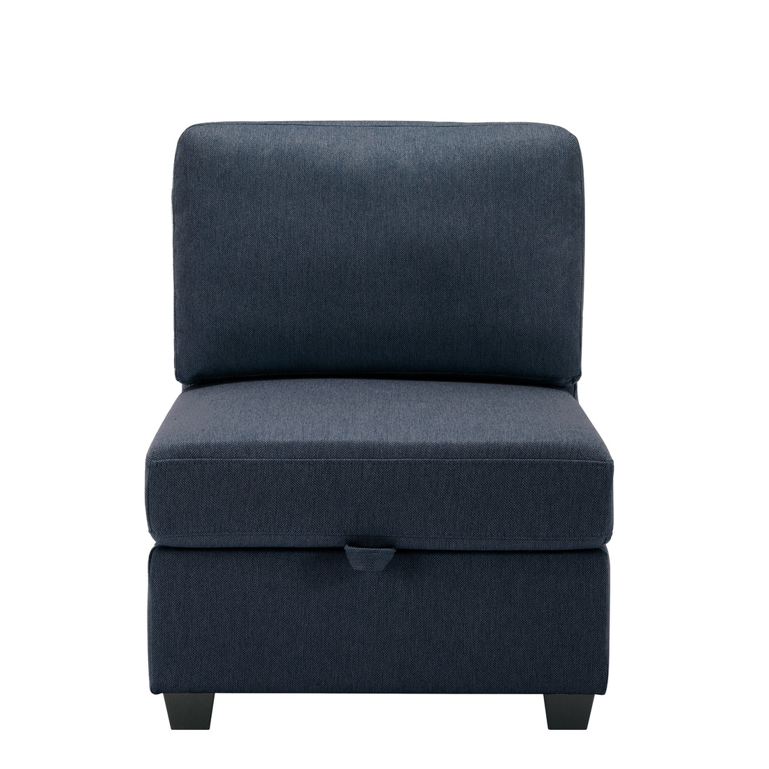 Palmilla Armless Sofa Blue Blue Polyester 1 Seat