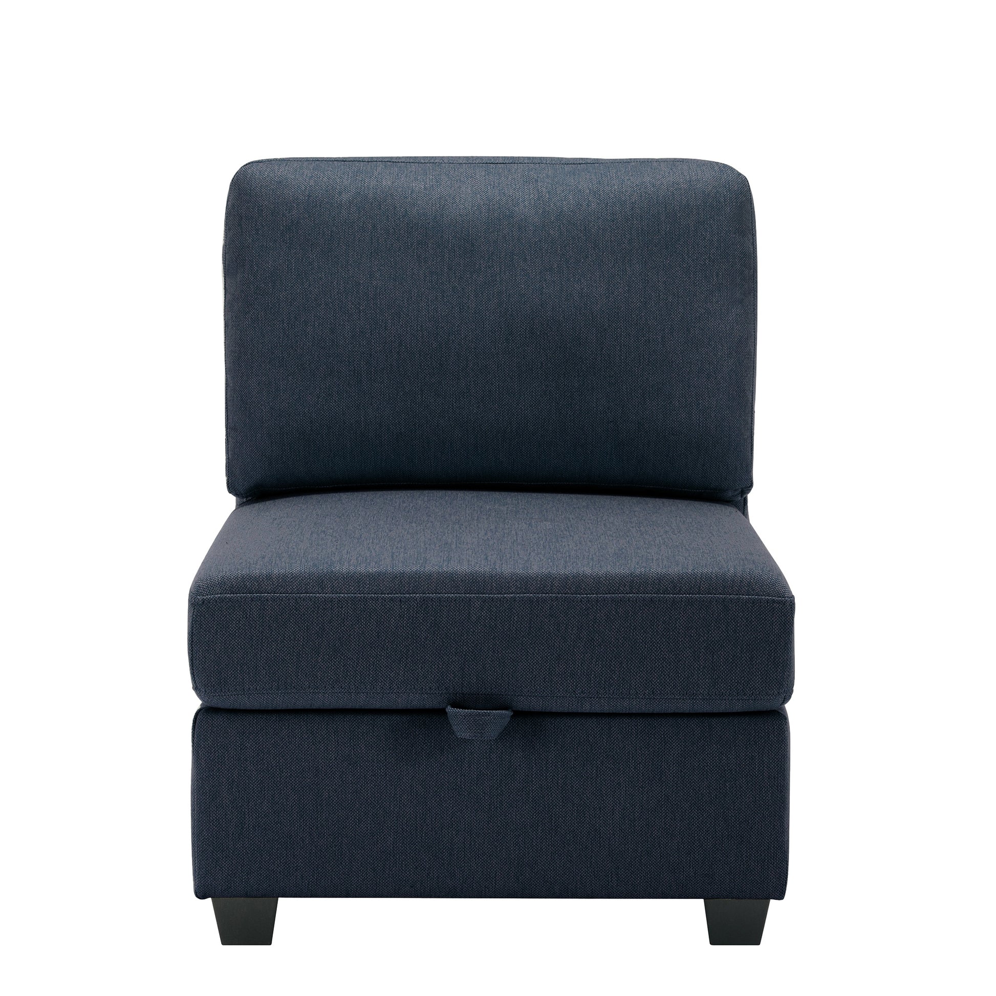 Palmilla Armless Sofa Blue Blue Polyester 1 Seat