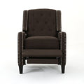 Classic Coffee Fabric Push Back Chair Coffee Fabric