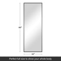 Full Length Mirror, Floor Mirror With Stand, Dressing Mirrorbedroom Mirror With Aluminium Frame 65