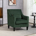Coolmore Modern Accent Chair,Upholstered Armchair With Scooped Arms For Bedroom,Apartment,Studio,Office,Waiting Room Emerald Corduroy Emerald Primary Living Space Foam Corduroy