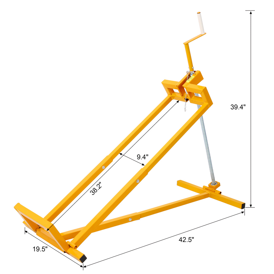 Easy Lawn Mower Lift For Riding Tractors800 Lbs Capacity Lawn Tractor Lifter, Ride On Mower, Cleaning Aid, Universal, Lawn Tractor Lift, Lawn Tractor 45 Tilt Adjustable, Yellow Yellow Steel