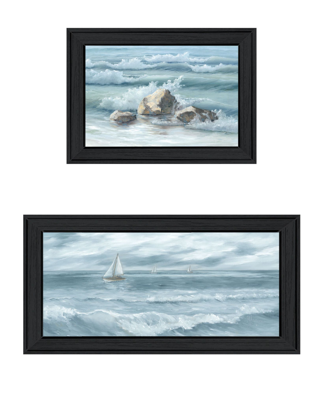 "Steadfast In The Waves" Framed Wall Art For Living Room, Wall Art Print For Home Decor, Bedroom Wall Art By Georgia Janisse Multicolor Wood Paper