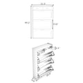 2408 White Solid Wood Shoe Cabinet, Three Layers, Flip Bucket Shoe Storage Cabinet, Simple And Generous For A Variety Of Home Styles White Mdf