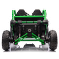 24V Two Seater Kids Ride On Utv W Parents Control,20In Seat Width,400W Super High Power,Four Wheel Suspension,Bluetooth,Mp3,Usb,Led Light,Horn,Rear Storage Space,Speeds 3.73 4.97Mph For Kids Aged 3 . Green 100 149 Lbs Polypropylene