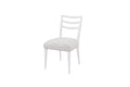 Ladderback Side Dining Chair Is Ocean Colored Finish Set Of 2 White Solid Wood Mdf