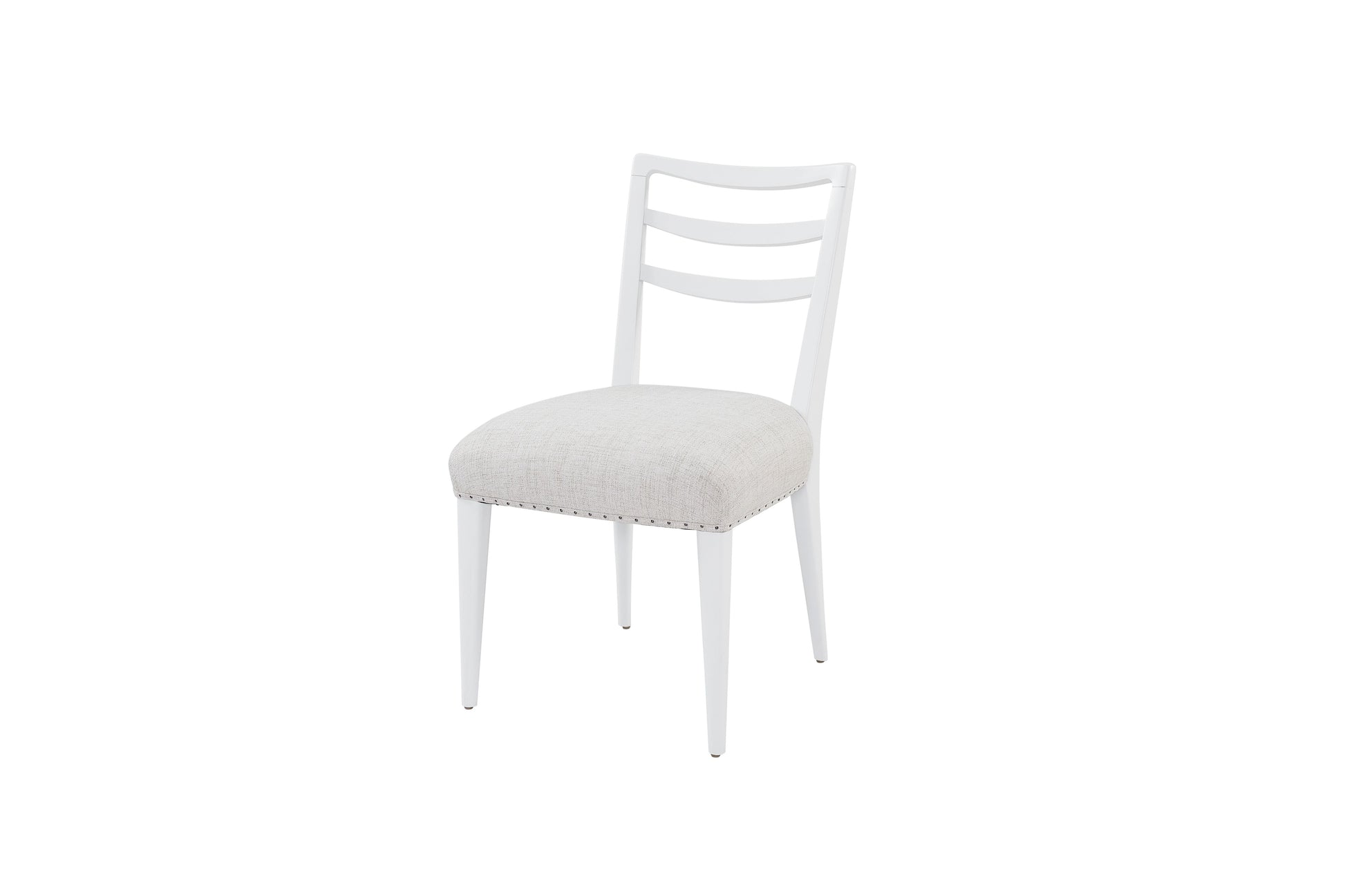 Ladderback Side Dining Chair Is Ocean Colored Finish Set Of 2 White Solid Wood Mdf