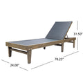 Summerland Chaise Lounge Dark Grey Mesh Dark Grey Mesh