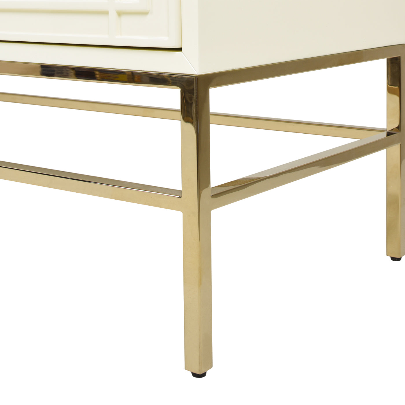 Gemini 79" Sideboard Storage Buffet, White Lacquer Birchwood White Solid Wood Mdf Solid Wood Mdf