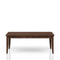 Casual Dining Table With Four Storage Drawers In Brown Finish Brown Solid Wood Mdf