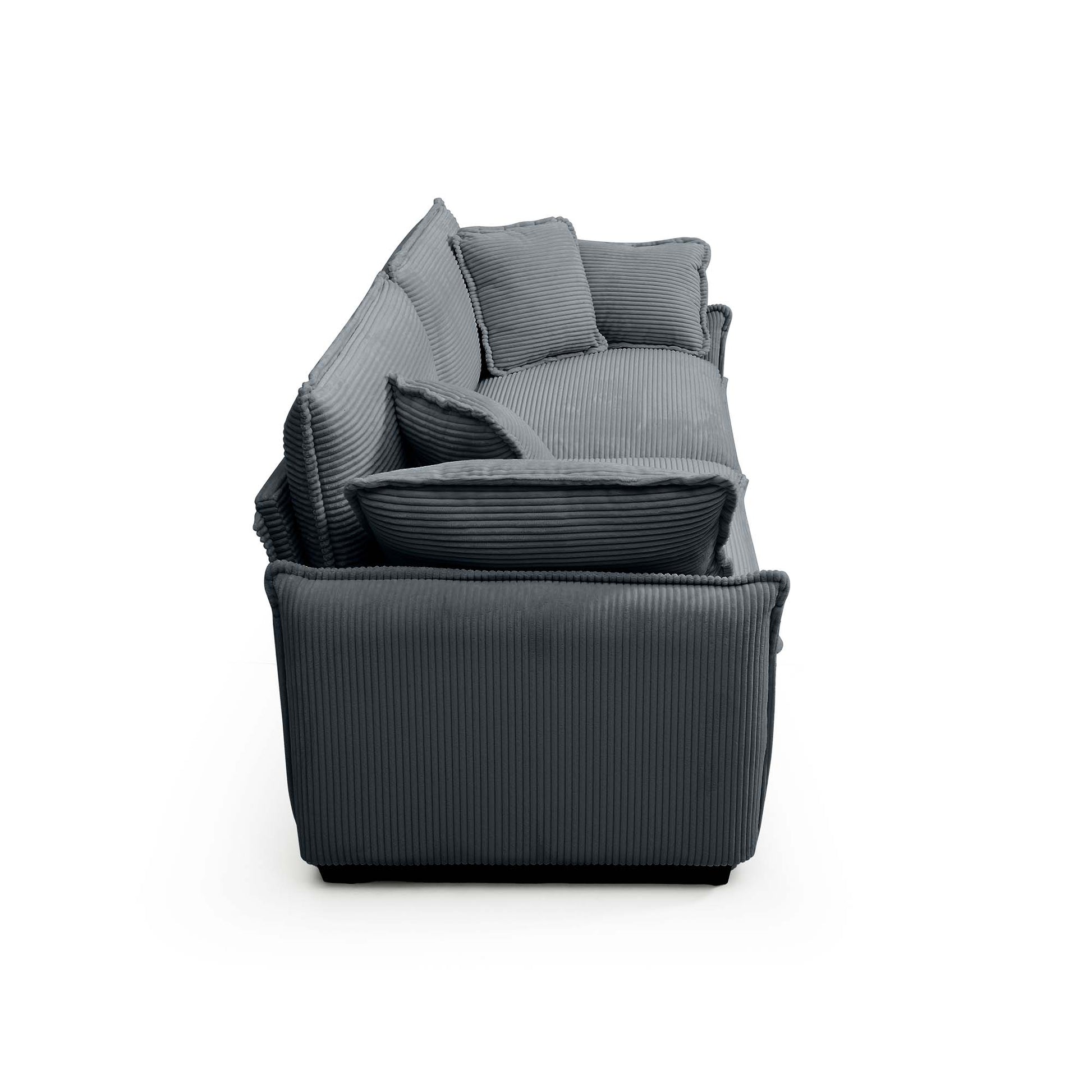 Family Sofa Set Deep Seat Sofa, Warm Sofa For Home Cinema And Living Room, One 2 Seater Sofa And One 3 Seater Sofa,Grey Corduroy Grey Corduroy 5 Seat