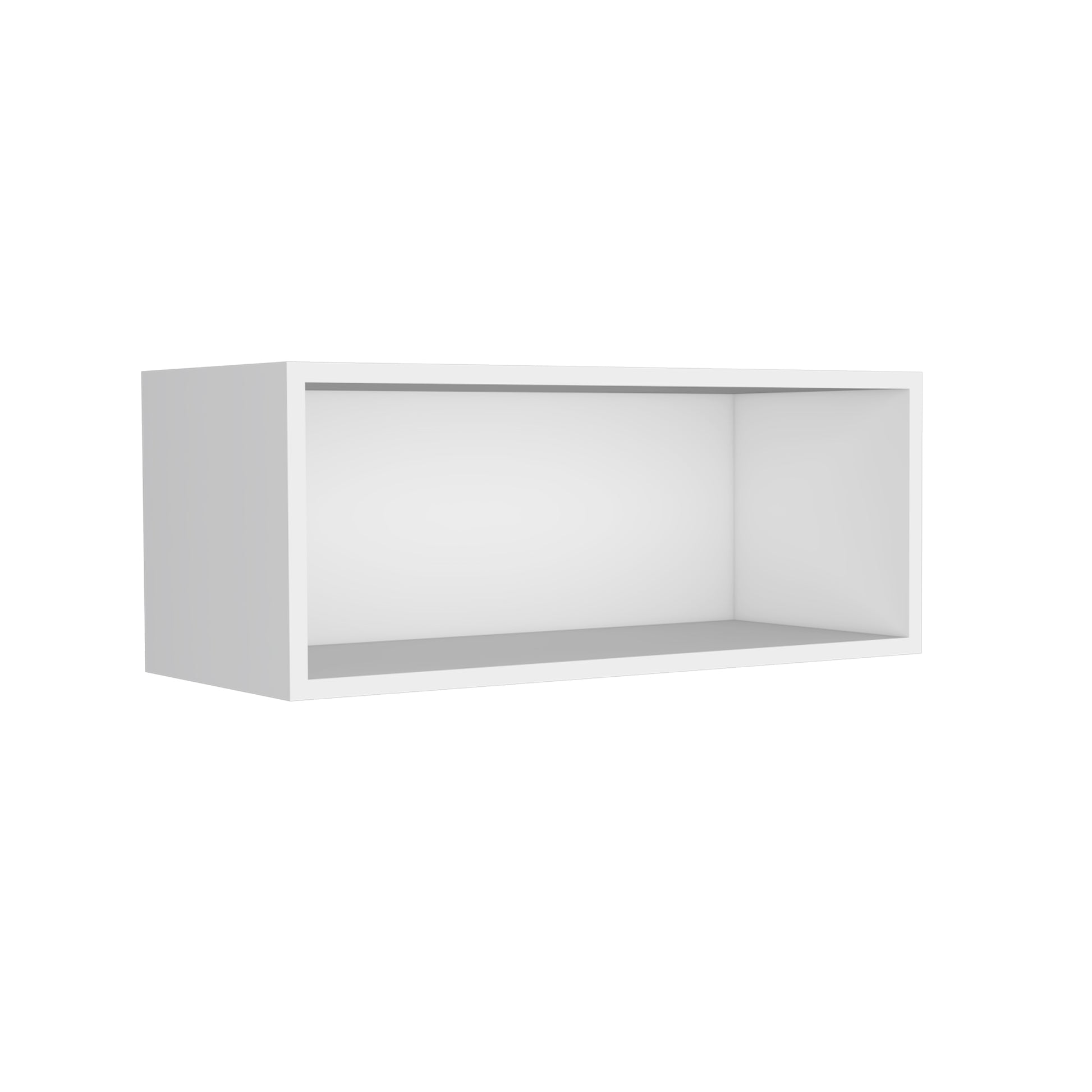 Wall Cabinet 12" H, 1 Spacious Shelf, White White Solid Wood Mdf Engineered Wood