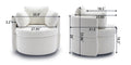 029 Teddy Fabric Swivel And Storage Chair With Back Cushion For Living Room,Khaki Khaki Primary Living Space Modern Foam Teddy