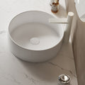 14'' Bathroom Round Ceramic Sink Without Faucet, White White Bathroom Modern Ceramic Ceramic