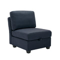 Modular Sectional Sofa U Shaped Sectional Couch With Ottoman, 7 Seat Modular Sofa With Chaise For Living Room, Adjustable Arms And Backs Blue Blue Polyester 4 Seat