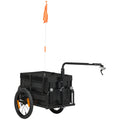 Aosom Bike Cargo Trailer, Bicycle Trailer Wagon Cart With Removable Storage Box, Quick Release 16