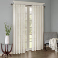 Solid Crushed Curtain Panel Pair 2 Pcs Window Panels White Polyester