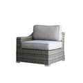 5 Person All Weather Wicker Sectional Seating Group With Cushions Fully Assembled Grey,Grey Mix Wicker