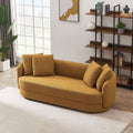 Dylan Modern French Boucle Sofa Dark Yellow French Boucle 3 Seat