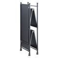 Sandy Black And Dark Bronze Hand Brushed 3 Tier Console Table Black Grey Primary Living Space Industrial,Rustic Shelves Rectangular Metal