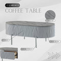 Grey High Gloss And Chrome Coffee Table Grey Silver Primary Living Space Oval Wood Metal