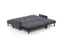 Grey Corduroy Sectional Sofa: Convertible 3 Seaters Sofa, L Shaped Sofa, And Bed Grey Velvet Metal Primary Living Space Medium Soft Loose Back Pillow Top Arms Foam Fabric Metal 3 Seat