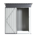 Xwt016 Garden Metal Storage Lifter Shed Gray White 5X3X6Ft Outdoor Storing Tools Rainproof Hinge Door Version Grey Metal