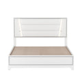3 Pieces Bedroom Sets Queen Size Upholstered Bed With Led Lights, Nightstands And Dresser With Metal Handles And Sparkling Shiny Decoration, White Expected Arrival Time:8.5 Queen White 3 Piece Set Mdf Metal