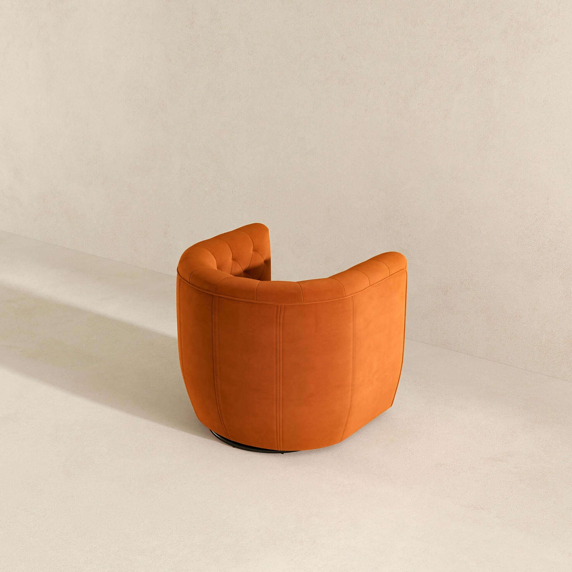 Delaney Burnt Orange Velvet Swivel Chair Burnt Orange,Orange Velvet Foam Solid Wood,Velvet