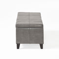 Glouster Storage Ottoman V2 Dark Grey Pu