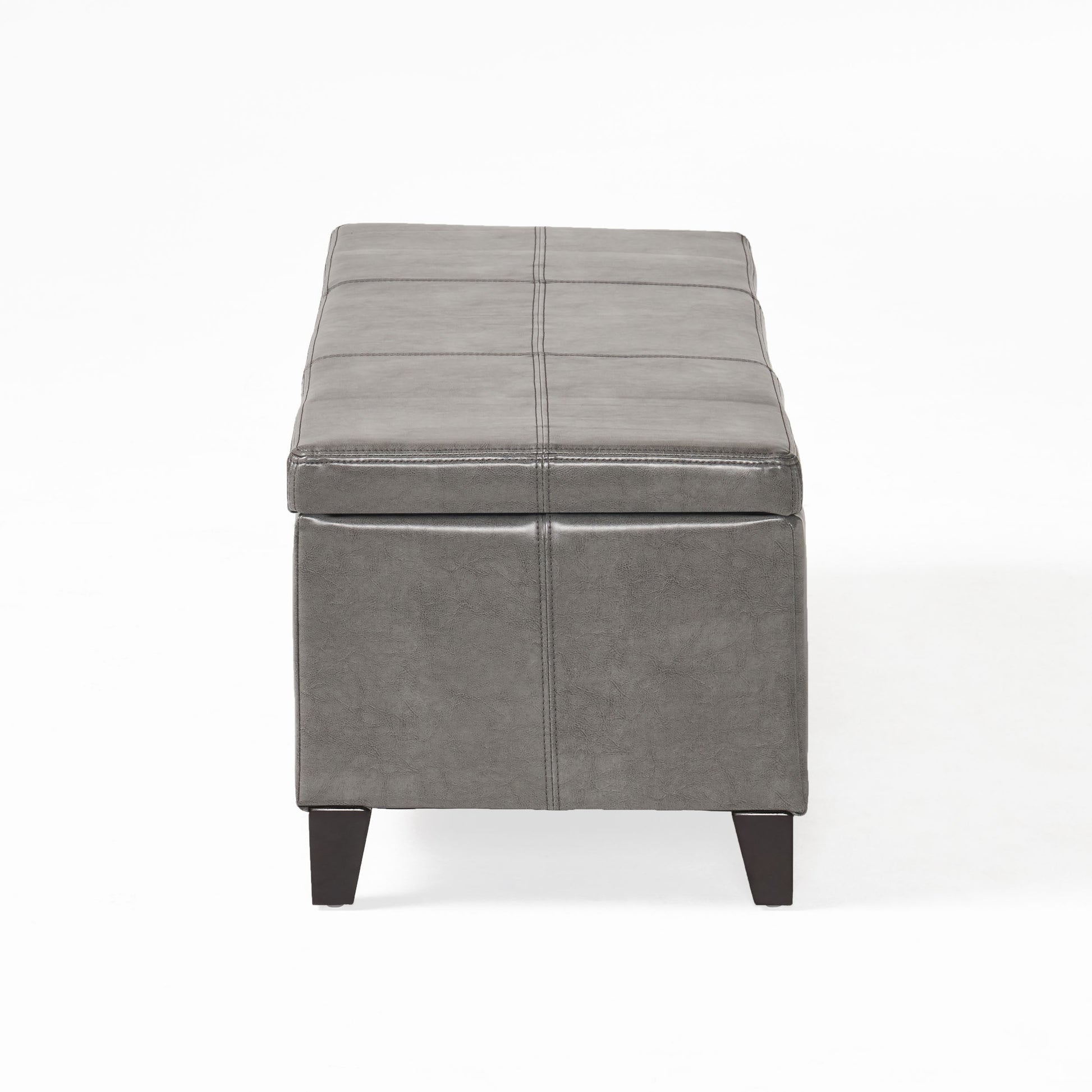 Glouster Storage Ottoman V2 Dark Grey Pu