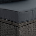 Patio Furniture, Outdoor Furniture, Seasonal Pe Wicker Furniture,7 Pcs Set Wicker Furniture With Lounger Sofa Yes Dark Gray Seats 6 Pe Rattan Iron Waterproof Fabric