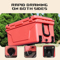 White Outdoor Camping Picnic Fishing Portable Cooler 65Qt Portable Insulated Cooler Box Red Garden & Outdoor Abs Plastic