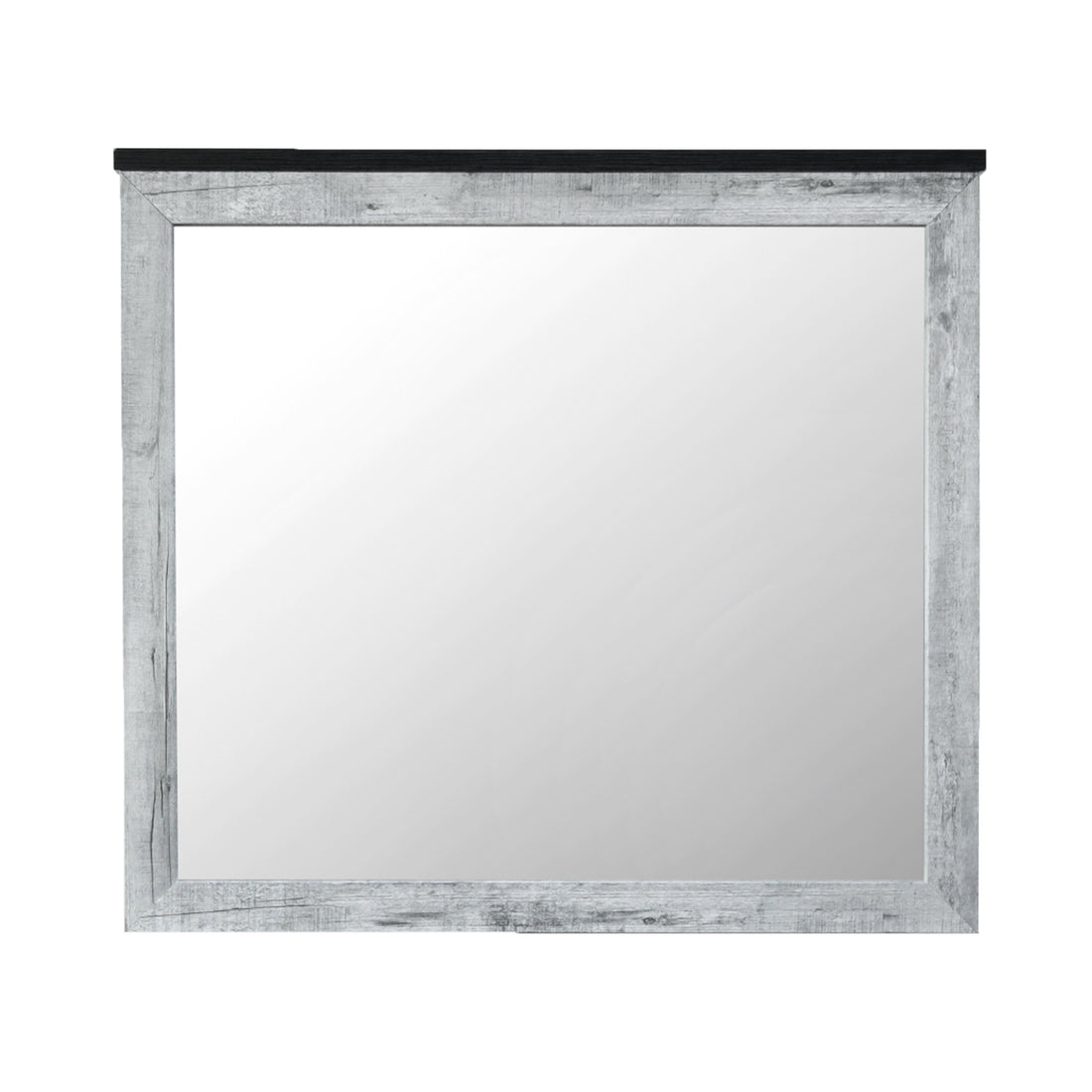 Kicks Grey Wash Mirror Gray Wash Solid Wood Mdf