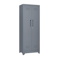 Metal Storage Cabinets, Cleaning Tool Cabinet With Locking Door, Tall Broom Tool Organizer And Storage, Large Storage Cabinet For Kitchen, Pantry, Office, Shop 3 4 Shelves Grey Door Locks Modern Metal