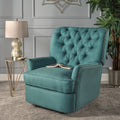 Indulge In Supreme Comfort: Electric Recliner Chair With Elegant Copper Accents And Soft Teal Upholstery Teal Fabric