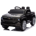 12V Kids Ride On Car W Parents Control,Licensed Chevrolet Silverado,Four Wheel Suspension,Led Lights,Bluetooth,Music,Usb,Mp3,Power Display,Speeds 1.86 3.11Mph For Kids Aged 2 5. Black 50 99 Lbs