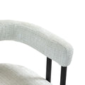 Coolmore Bar Stools Set Of 2, Modern Bar Stool With Back, Black Metal Frames, Upholstered Bar Stools For Kitchen Island, Pub, Club Beige Chenille Beige Foam Chenille