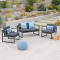 Navan 3 Pc Chat Set Dark Gray Aluminium