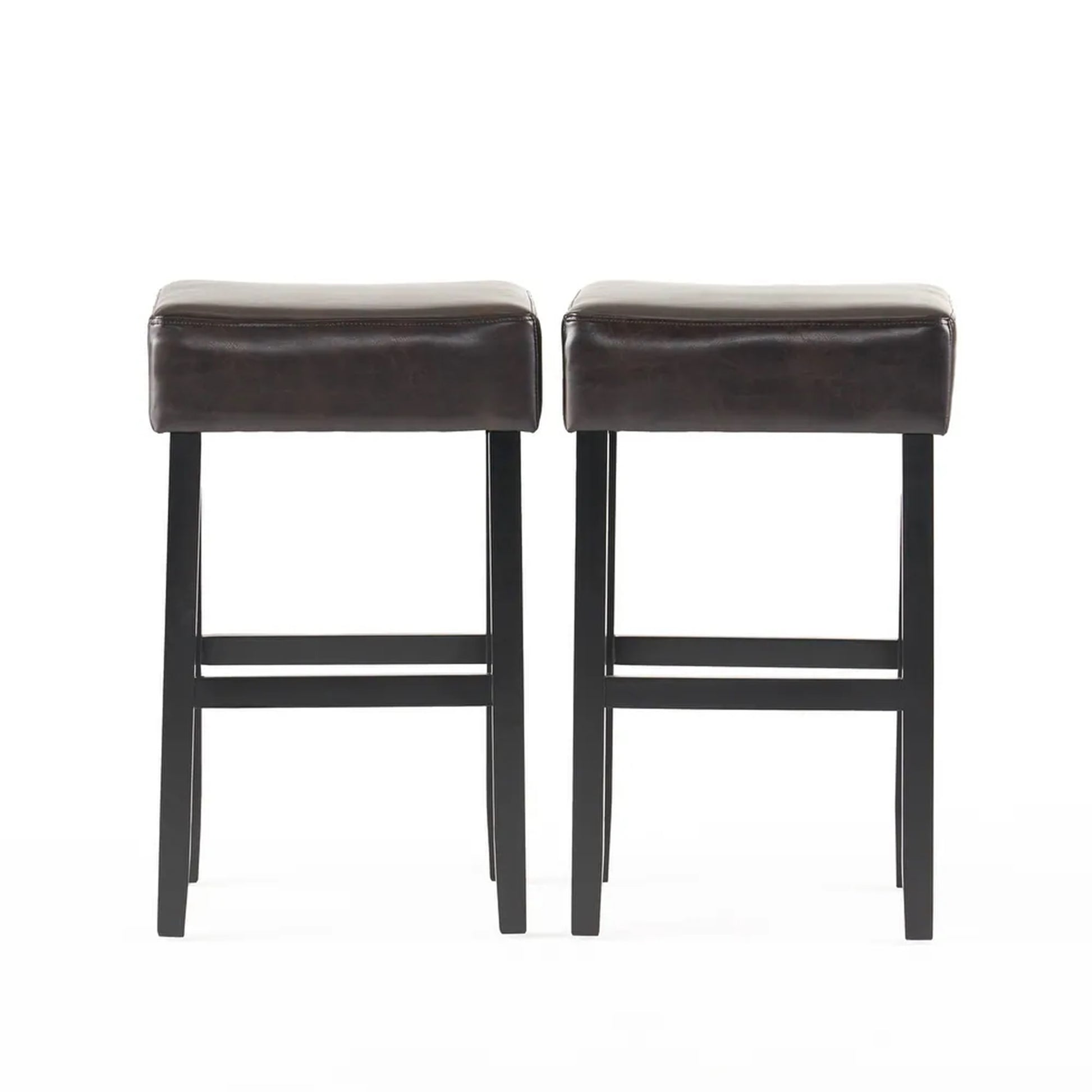 Old Sku: 74504.00 Set Of 2, 30" Backless Leather Counter Height Barstool Brown Set Of 2 Leather