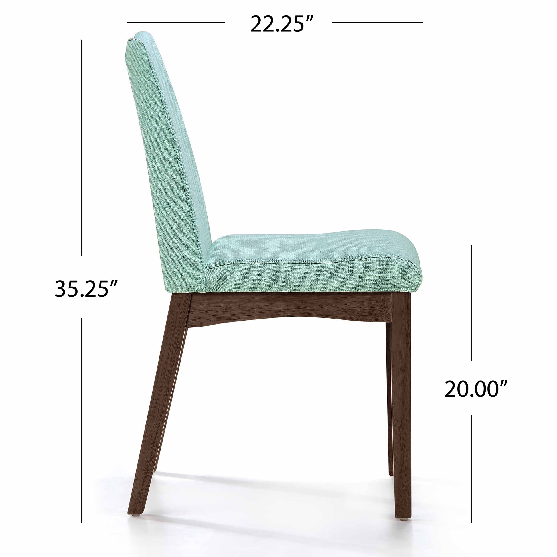 Dining Chair Set Of 2 Mint Fabric