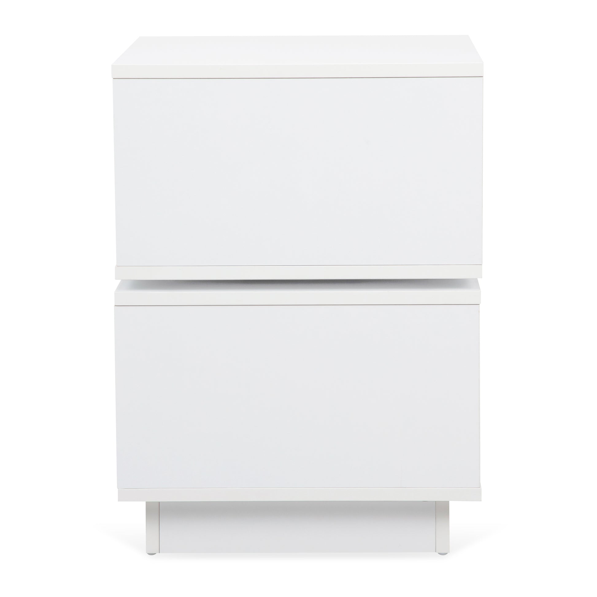 Rotatable Nightstand End Table, Bedside Table With 2 Drawers, 2 Drawer Dresser For Bedroom, Closet, Entryway, College Dorm, White White 2 Drawers Bedroom Bedside Cabinet Artsy,Classic Space Saving Particle Board